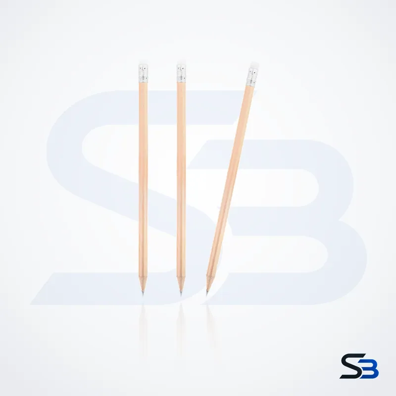 Promosyon Yuvarlak Silgili Naturel Kurşun Kalem – SBM-K400