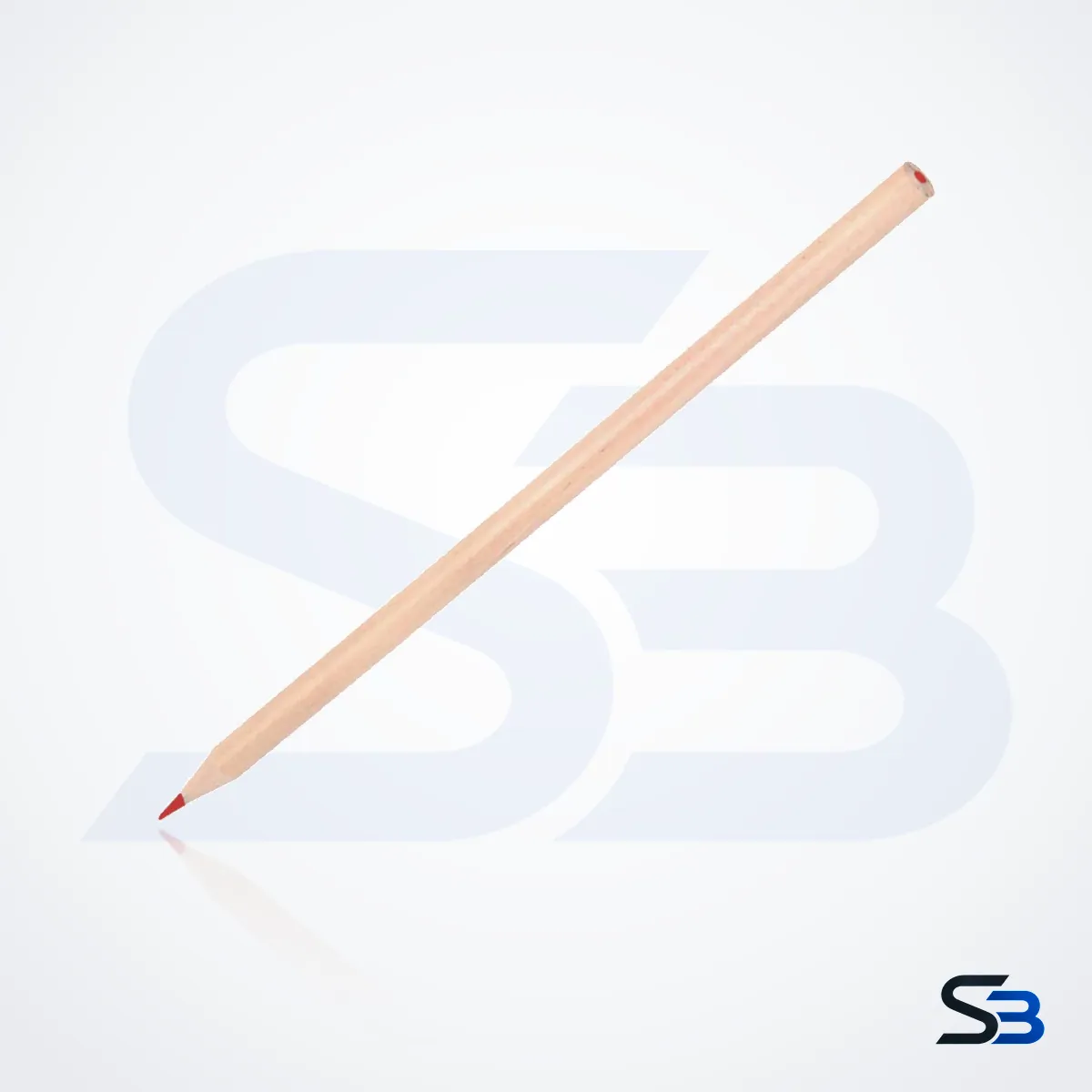 Promosyon Yuvarlak Naturel Kırmızı Uçlu Kurşun Kalem – SBM-K410